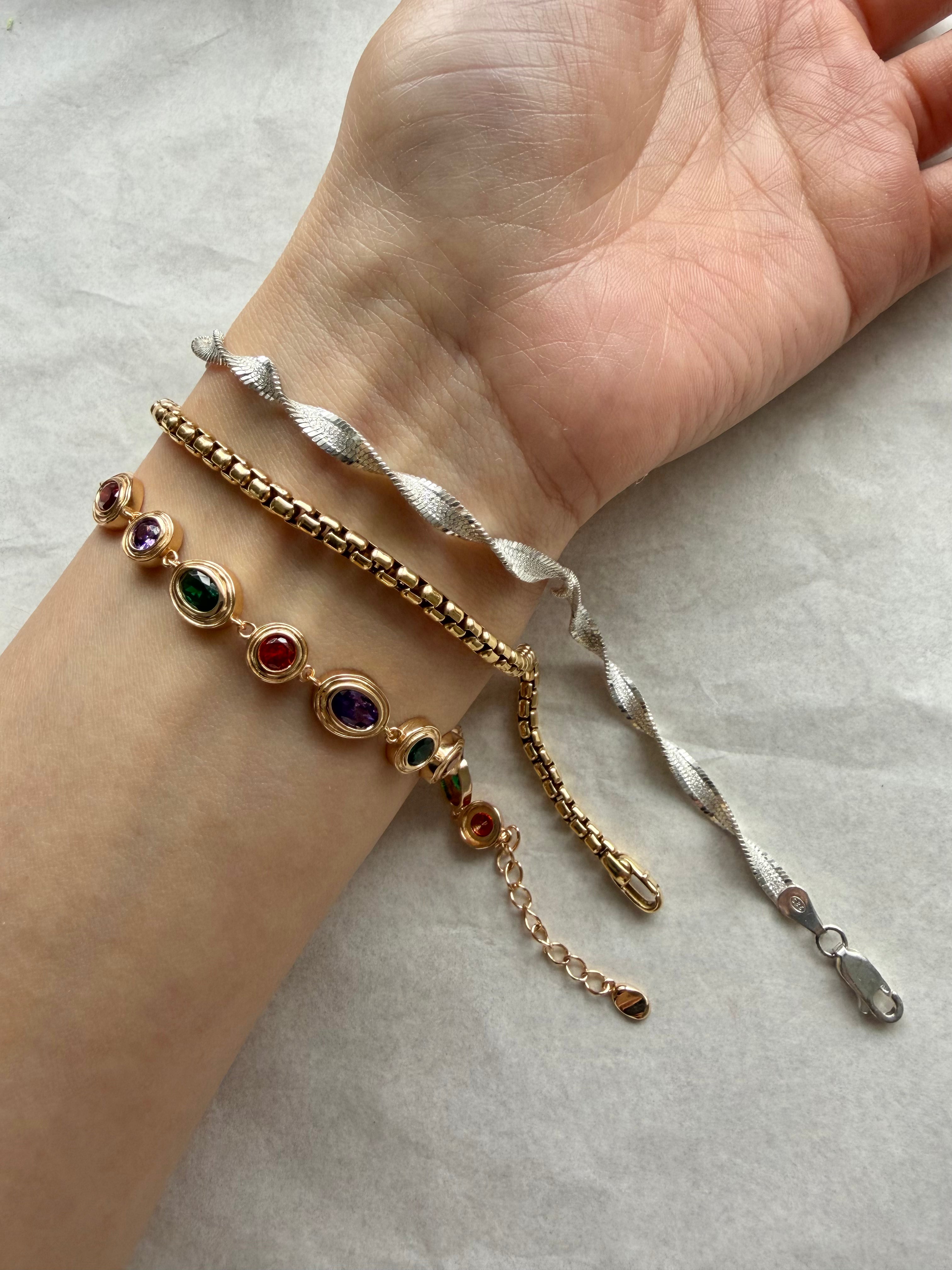 Minimalist Chain Necklace & Bracelet – S925 Sterling Silver