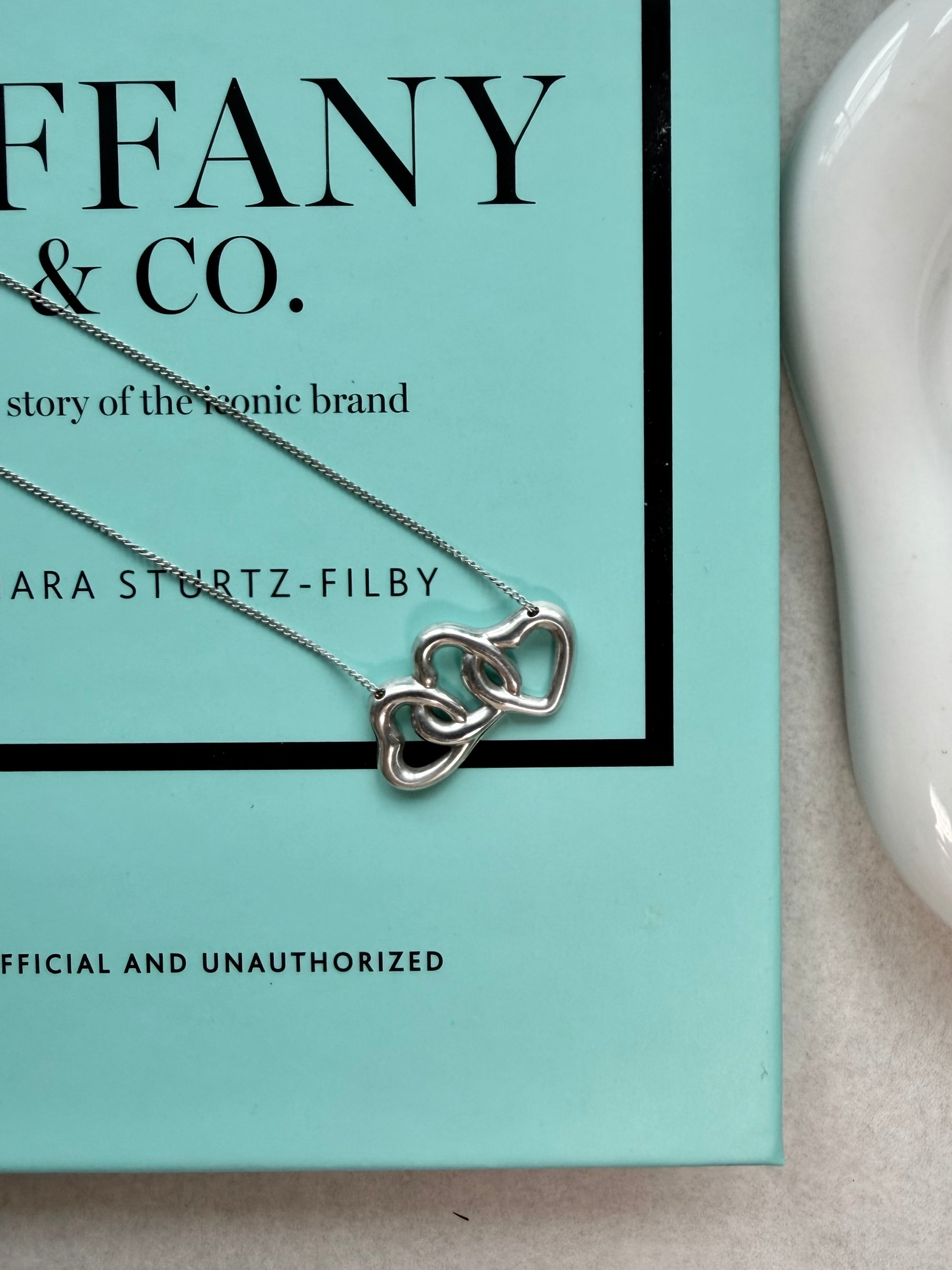 Tiffany & Co. Vintage Sterling Silver Elsa Peretti Triple Hearts Necklace
