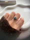 Handcrafted Labradorite Ring – S925 Sterling Silver Vintage Style